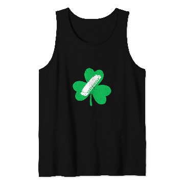 Discover Funny Harmonica Music Lover Irish Shamrock Harmonica St. Patricks Day Tank Tops