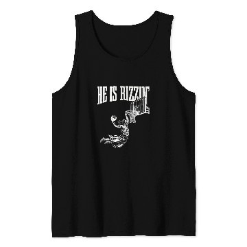Discover Sport Basketball He Is Risen Funny Easter Jesus Playing Tank Tops