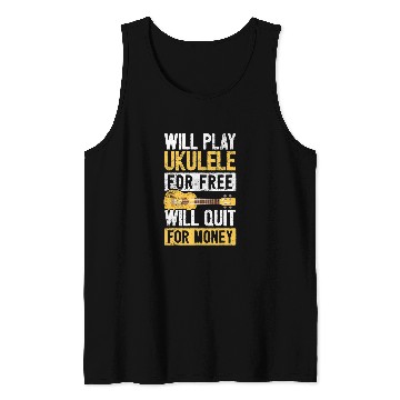 Discover Funny Ukulele I Hilarious Ukulele Player I Joke Ukulele Tank Tops