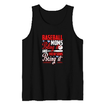 Discover Sport Baseball Moms Bling It And Their Sons Bring It Tank Tops
