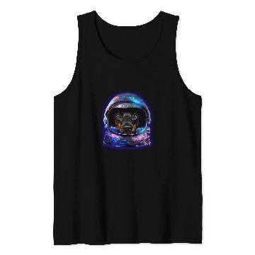 Discover Doberman Pet in Space Galaxy Astronaut Helmet Tank Tops