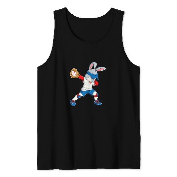 Discover Sport Baseball Dabbings Bunny Easter Day Baseball Catcher Happy Easter Boys Tank Tops