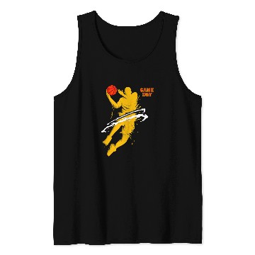 Discover Funny Basketball Game Day Basketball Exploded Tank Tops
