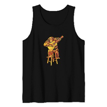 Discover Funny Guitar Lover Chimpanzee Playing Tank Tops