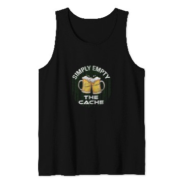Discover IT specialist Computer science student Empty cache with beer Tank Tops