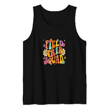 Discover Field Trip Squad Groovy Field Day Teacher Student School Tank Tops