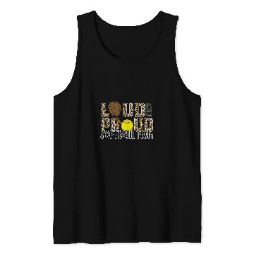 Discover Softball Gift Loud Proud Mom Softball Leopard Print Cheetah Pattern Tank Tops