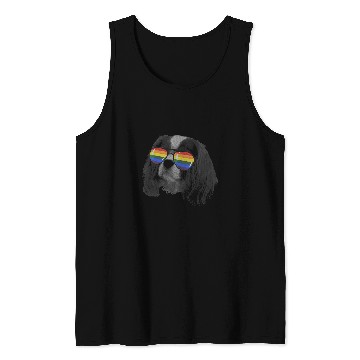Discover Cavalier Pet Pride Month Cavalier king Rainbow Flag Tank Tops