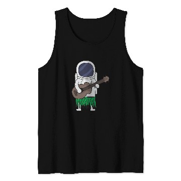 Discover Funny Ukulele Astronauts Outer Space Ukulele Luau Cute Funny Hawaii Gift Tank Tops