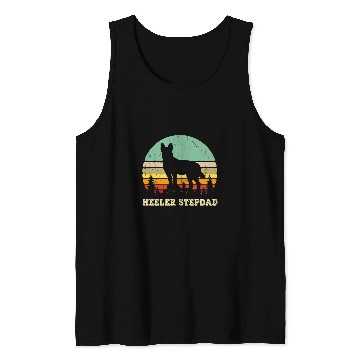 Discover Australian Cattle Pet Red Blue Heeler Stepdad Gift Australian Cattle Dog Step Dad Tank Tops