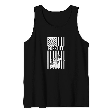 Discover Forklift Operator American Flag Forklift Driver Tank Tops