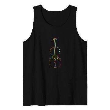 Discover Funny Violin Retro Orchestra Violin Art Tank Tops