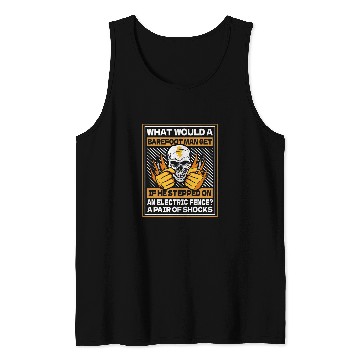Discover Electrician Skull Lineman Engineer Construction Electrician Tank Tops