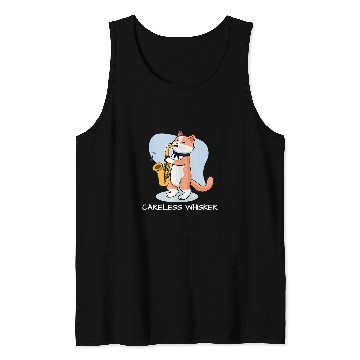 Discover Funny Saxophone Hilarious cat plays saxophone Tank Tops