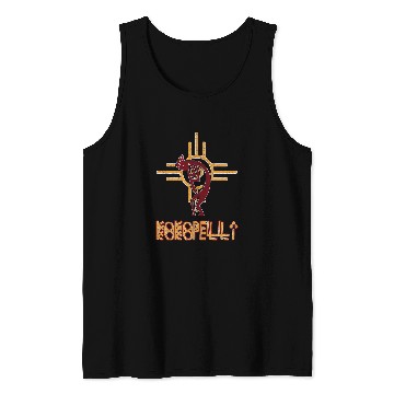 Discover Funny Flute Native American Kokopelli Flute Player Sun Symbol Tank Tops