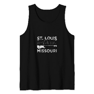 Discover Funny Guitar Souvenir St Louis Guitar Music Missouri St. Louis Tank Tops