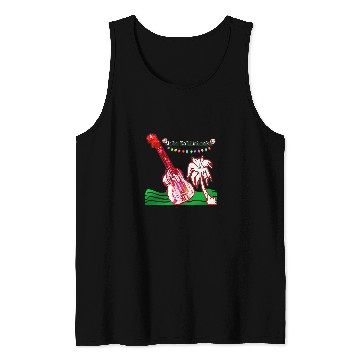 Discover Funny Ukulele Colorful Ukulele Mele Kalikimaka Hawaiian Christmas Holiday Tank Tops