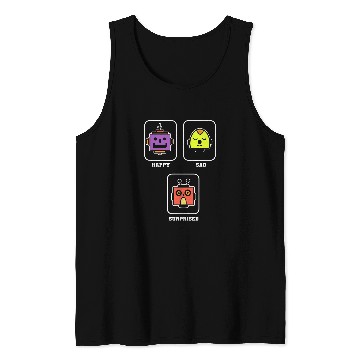 Discover Happy Sad Surprise Robotics Engineer Tank Tops