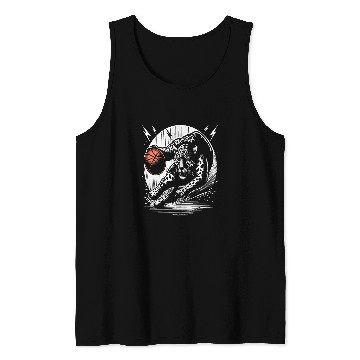 Discover Sport Basketball jaguarss DRIBBLING A BASKETBALL WITH LIGHTNING BOLTS Tank Tops