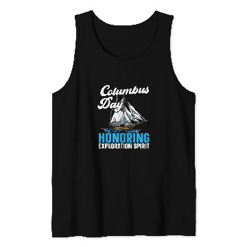 Discover Columbus Day Honoring Exploration Spirit Tank Tops