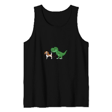 Discover Cavalier Pet Dinosaur Dino TRex Cavalier King Charles Spaniel Tank Tops