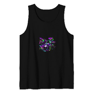 Discover Funny Drummer Rock and Roll Multicolor Drumset Drumming Tank Tops