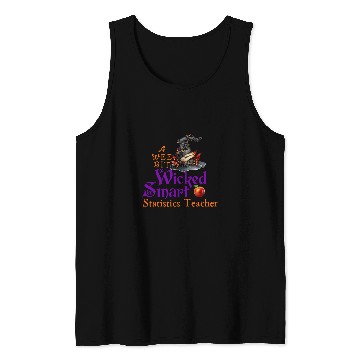 Discover Cute A Wee Bit Wicked Statistics Teacher Halloween Tank Tops