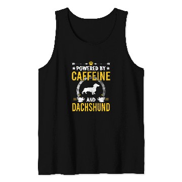 Discover Dachshund Pet Powered By caffeines and Lovers 112 Tank Tops