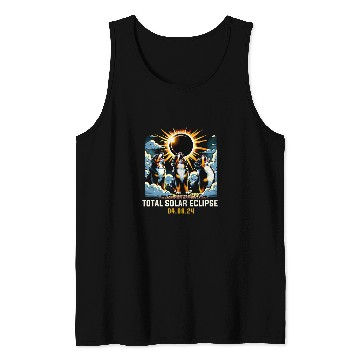 Discover Bernese Mountain Pet Howling At Solar Eclipse Tank Tops