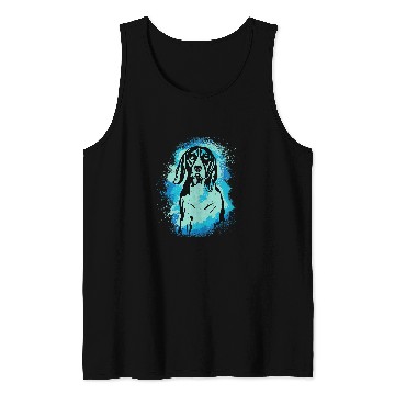 Discover Beagle Pet Paint Blue Design Dog Mom Dad Tank Tops