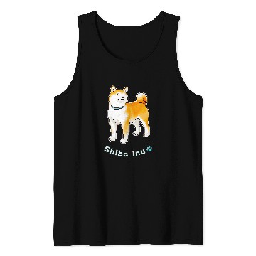 Discover Shiba Inu Pet with Hopeful Expression Tank Tops