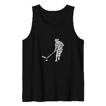 Discover Sport Hockey Field Hockey Typography Word Art Tank Tops