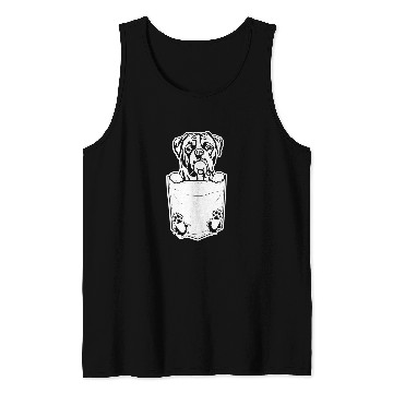 Discover Boxer Pet RIPPED IN POCKET Tank Tops