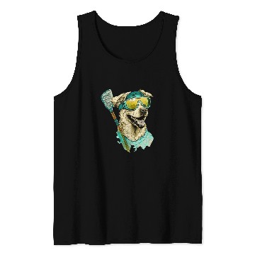 Discover Sport Lacrosse Gift vintages Retro Dog Playing Lacrosse Lax Stick Puppy Lover 9 4 Tank Tops