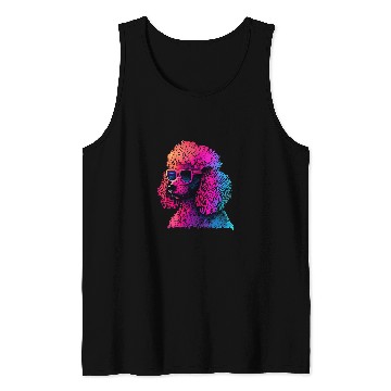 Discover Poodle Pet Synthwave 80s Retrowave Aesthetic Tank Tops