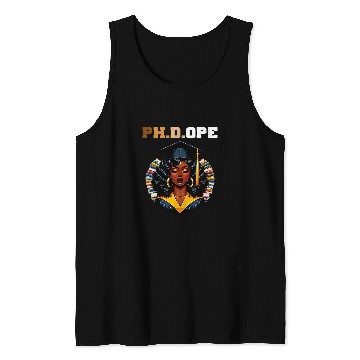 Discover PHDOPE PhD Doctorate Student Graduation Black Queen 2024 Tank Tops