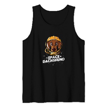 Discover Dachshund Pet I Need Space Funny Dachshund Astronaut Tank Tops