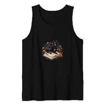 Discover Doberman Pet Reader Doberman Dog Puppy Lover Reading Book Floral Tank Tops