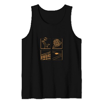 Discover Sport Tennis Player Line Art Illustration Minimalist Tennis Design Tank Tops