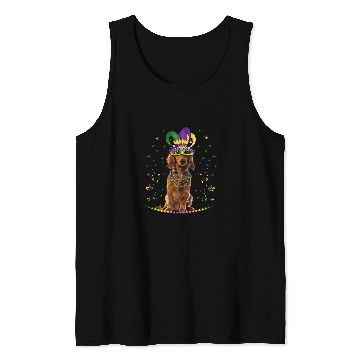 Discover Dachshund Pet Funny Lover Cute Mardi Gras carnivals Jester Tank Tops