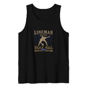 Discover Sport American Football Lineman Brick Wall Position American College Football Tank Tops