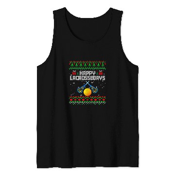Discover Sport Lacrosse Gift Happy Lacrosse Days Ugly Christmas Sweater Snowflake Outfit Tank Tops