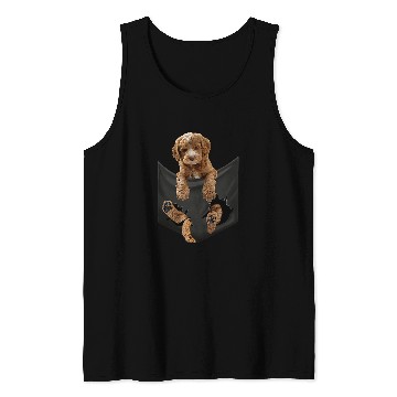 Discover Labradoodle Pet Dog In Pocket Tank Tops