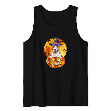 Discover Jack Russell Pet Witch Pumpkin Halloween Dog Lover Funny Tank Tops