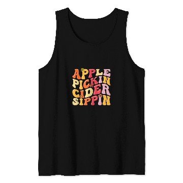 Discover Apple Cider Fruit Picker Harvest Season Funny Apple Picking Tank Tops