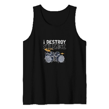 Discover Funny Drummer Set Musician Drummer Percussion Drum Player Funny Drums Tank Tops