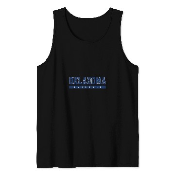 Discover Sport Baseball Oklahoma Baseball Blue vintages Text Tank Tops