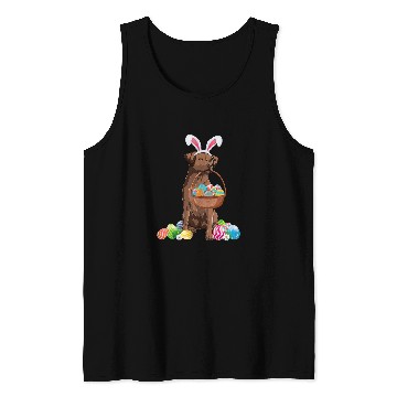 Discover Pug Pet Cute Easter Chocolate Lab Easter Pug Dog Happy Easter Tank Tops