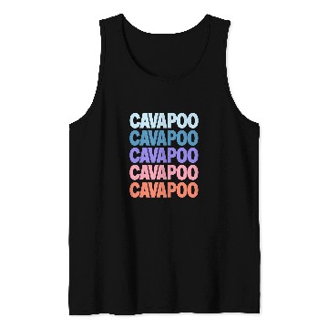 Discover Cavapoo Pet Funny Modern Repeated Text Design Tank Tops