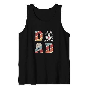 Discover Husky Pet Dad Cool for Dog Dad Retro Vintage Tank Tops